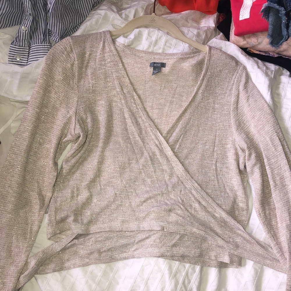 Wrap around sweater